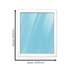 Ventana Alta Prestación en Paño Fijo en PVC 1200mm X 1100mm