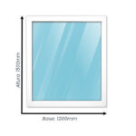 Ventana Alta Prestación en Paño Fijo en PVC 1200mm X 1500mm