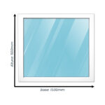 Ventana Paño Fijo en PVC 1500mm X 1100mm Alta Prestación