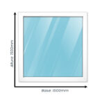 Ventana Paño Fijo en PVC 1500mm X 1500mm Alta Prestación