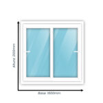 Ventana Ventanal Corrediza de PVC 1600mm X 2100mm Alta prestación