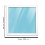 Ventana Paño Fijo en PVC 1750mm X 2100mm Alta Prestación