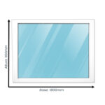 Ventana Alta Prestación en Paño Fijo en PVC 1800mm X 1100mm