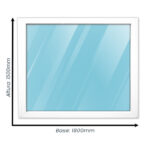 Ventana Alta Prestación en Paño Fijo en PVC 1800mm X 1500mm