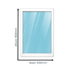 Ventana Alta Prestación en Paño Fijo en PVC 600mm X 1500mm