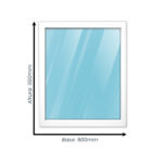 Ventana Alta Prestación en Paño Fijo en PVC 900mm X 1100mm